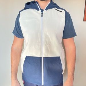 Men’s White Navy Blue Under Armour Vest